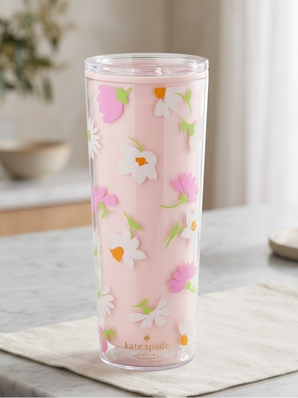 kate spade Pink Floral Thermal Mug